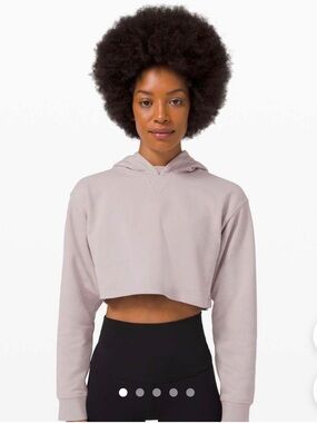 lululemon athletica Cropped Hoodie in Light Gray with Purple Tones